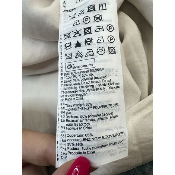 AllSaints Melody Marea Sunset Tie-Dye Silk Slip Dress Watercolor Midi sz 8 US - Picture 14 of 15